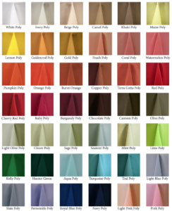 Variety of Linen Rental Colors Grand Central Party Nashville