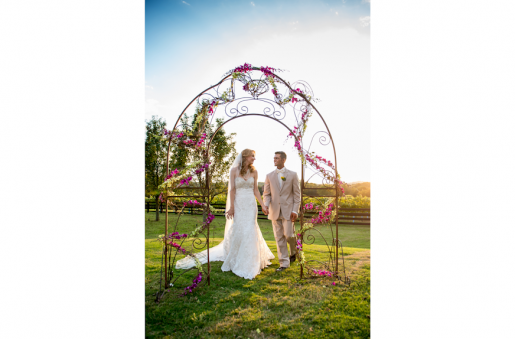 Wrought iron wedding arch rental | Grand Tents & Events